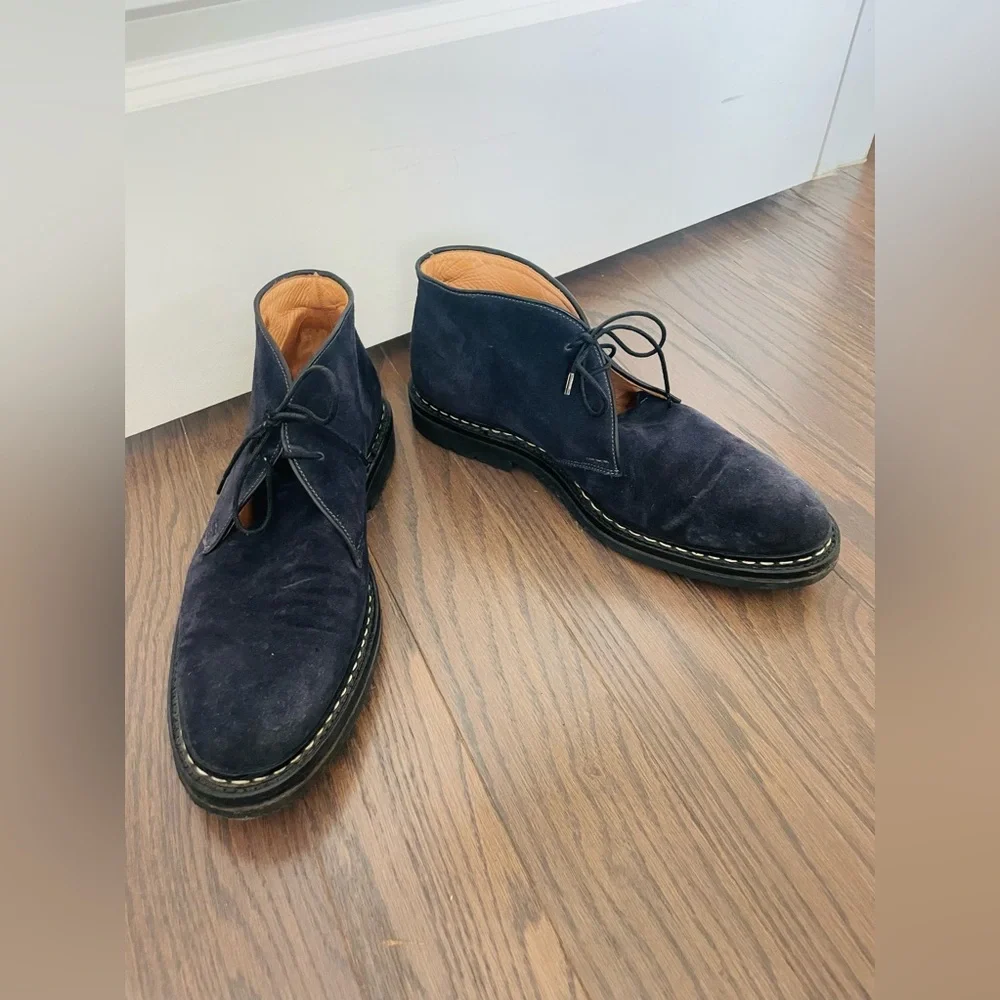 HESCHUNG GENET DESERT BOOT SUEDE BLUE FRANCE